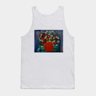 Some lovely bright abstract mixed flowers in copper vase Tank Top